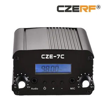 Nemokamas Pristatymas CZE-7C 7w Transliacijos Radijo Įranga, FM Siųstuvas Rinkinys 76MHz į 108MHz Kolonėlė su Teleskopine antena