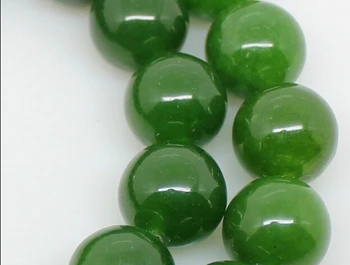 Nemokamas pristatymas Miss00355 didmeninė daug 5strand kaip 14mm tamsiai žalia malajų turas kvarco prarasti granules, perlas akmuo, 15