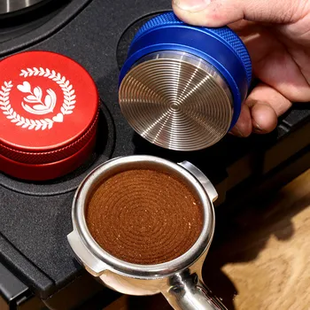 Nerūdijančio Plieno Kavos Platintojo 51mm Reguliuojamas Skyriuje 53mm Triple Kavos Platintojo plokščiadugnis Milteliai, Paspauskite Sriegis Apačioje