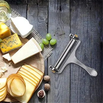 Nerūdijančio Plieno Sūris Slicer Reguliuojamas Storio Vielos Sūris Pjoviklis Puikiai Virtuvės Maisto Ruošimo Įrankiai