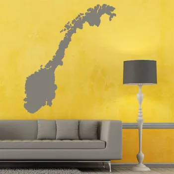 Norvegijos žemėlapis Pasaulyje Žemės Šalies sienos vinilo lipdukas užsakymą pagaminti namų puošybai mados dizaino