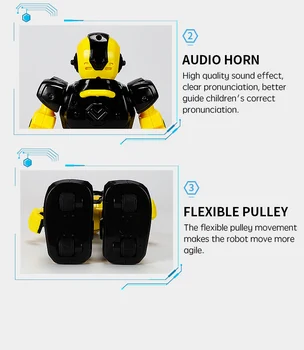 Nuotolinio Valdymo Robotas, Multi-funkcija USB Įkrovimo Vaikų Žaislas RC Robotas Kalbėti, Dainuoti, Šokti Skaidrių Skaičius Gestas Jutiklis Robotai