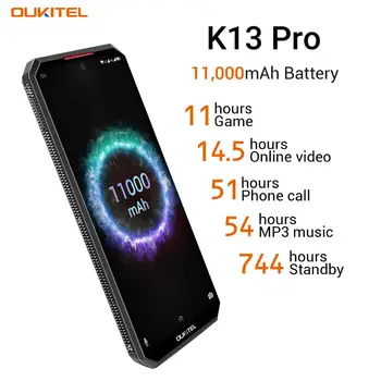 OUKITEL K13 Pro Android 9.0 Mobiliojo Telefono 6.41