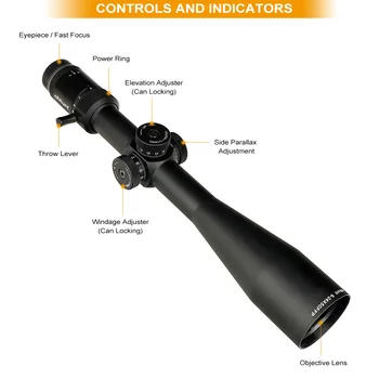 Ohhunt Globėjas 6-24X50 FFP Pirmas Židinio Plokštumos Medžioklės Riflescope Pusėje Paralaksas Stiklo Išgraviruotas Tinklelis Lock Reset Taktinis taikymo Sritis