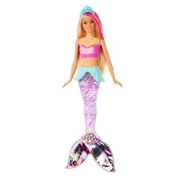Originalias Barbie Prekės Undinė Lėlės Funkcija Rainbow Šviesos Lėlės Mergaitės Žaislai Chilren Gimtadienio Dovana Dovana Boneca