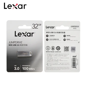 Originalus Lexar USB 3.0 M35 Metalinis Tušinukas Ratai 64GB 32GB флешка USB Flash Drive Atminties USB Stick U Diską, USB Raktą Pendrive PC