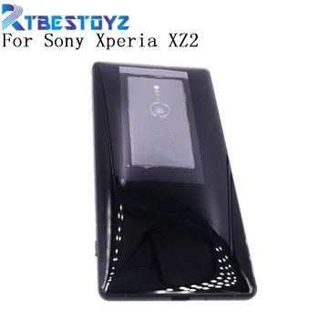Originalus Sony Xperia XZ2 H8216 H8266 H8276 H8296 Atgal Baterija Stiklo Dangtis, Galinės Durys Būsto Atveju Su Fotoaparato Objektyvo Ir Logotipas