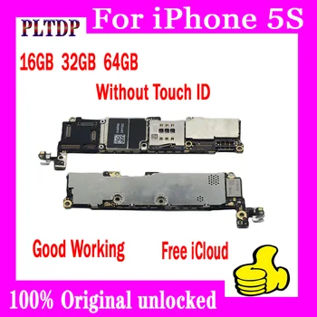 Originalus, atrakinta iphone 5S Plokštė Be Touch ID,16gb 32gb 64gb iphone 5S Logika valdybos geras išbandyti nemokamas pristatymas