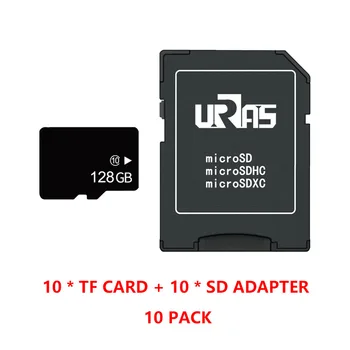 Originalus, didelės spartos 10 PAK Micro-SD-Kortelę su SD Adapteriu, 64MB~128 GB TF-Atminties-Kortelę, išmaniųjų telefonų vaizdo kameros skaitmeninių produktų