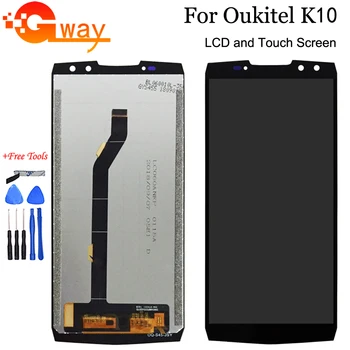 Originalą Oukitel K10 LCD Ekranas ir Touch Ekranas skaitmeninis keitiklis Asamblėjos Telefono Aksesuarų Oukitel K10 Su Įrankiais