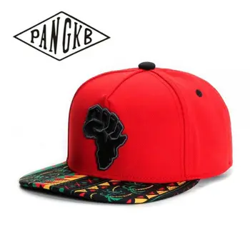 PANGKB Prekės P. O. W. E. R. BŽŪP raudona juoda snapback skrybėlė vyrų, moterų, suaugusiųjų sporto hip-hop lauko saulės beisbolo kepuraitę kaulų masculino