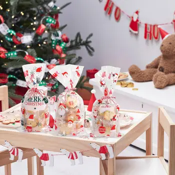 PATIMATE Kalėdų Plastiko Saldainių Maišelį Linksmų Kalėdų Dekoro Namų Gimdymo Kalėdų Ornamentu Kalėdų Dovanos Noel Laimingų Naujųjų Metų 2021