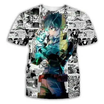 PLstar Kosmosas 3d Atspausdintas Mano Herojus akademinės bendruomenės marškinėliai Vyrams/Moterims Vasaros trumpomis Rankovėmis Anime Tees Viršūnes Unisex Streetwear Marškinėlius