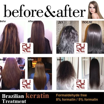 PURC 8% skonio Brazilijos Keratyny Gydymas, Plaukų Tiesinimo taisys Garbanotas Plaukų, Kad Plaukai Sklandžiai ir Blizga 100ml