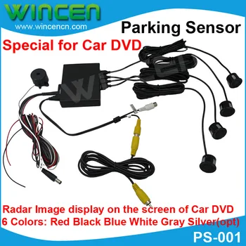 Parkavimo Jutiklis Specialus Automobilių DVD Automobilinis Atbulinės Atsarginės Radaro Jutikliai su 4 Jutikliais, 6 spalvų pasirinkimas
