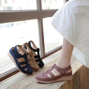 Pavasarį 2021 mados moterų sandalai moteriški laisvalaikio bateliai su nuolydžiu kulniukai Baotou MD padas lengvas 