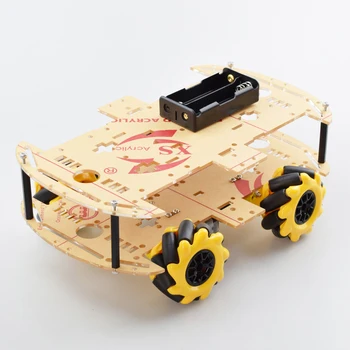 Pigiausia 4WD Mecanum Varantys Omni-directional Robotas Automobilių Važiuoklės Komplektas su 4pcs TT Variklis Arduino Raspberry Pi 