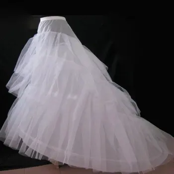 Pigūs Vestuvių Mergina Jupon Teismas Traukinio Krinolīns Slydimo Underskirt A-line Wedding Dress 3 Sluoksnių Vestuvių Aksesuarai