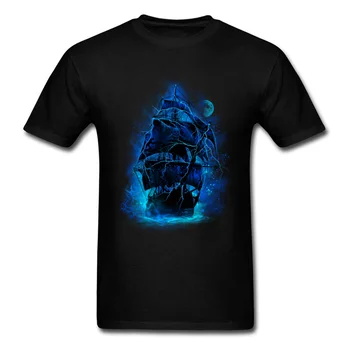 Pirate Storm T-shirt Vaiduoklių Laivas T Shirt Spausdinti Vyrų Marškinėlius Nuostabus Vasaros Drabužių Cosplay Šukuotinės Medvilnės Tees 3D Animaciją Spausdinti