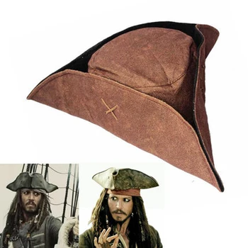 Piratų capBrown Karibų Piratų Kapitonas Jack Sparrow Tricorn Hat Suaugusiųjų Cosplay Šalies rinktinėje