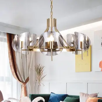 Post-moderni prabanga led šviestuvo lempos kambarį asmenybės stiklo dvipusis villa valgomasis liustra miegamasis dekoratyvinės lempos