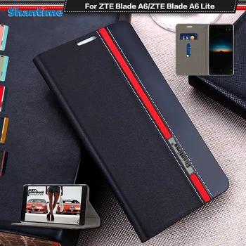 Prabanga PU Odos Atveju ZTE Blade A6 Flip Case For ZTE Blade A6 Lite Telefono dėklas Minkštos TPU Silikoninis Galinio Dangtelio
