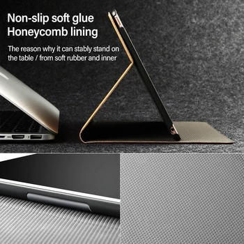 Prabangus Kalėdų Elnių Odos Tablet Case For iPad Pro 10.5 colio Silikono Atgal Stendas 