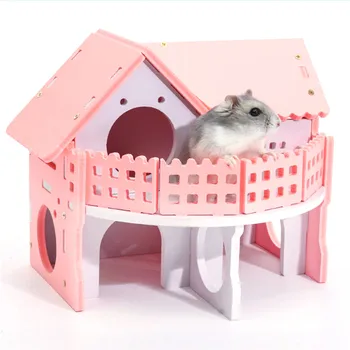 Prabangus Žiurkėno Namas Sūpynės Žaislas Skaidrių Žiurkėnai Lizdą Palėpėje Lova Narve Lizdo Tipas Ežys Pet Pilis Laipiojimo Žaislai, Smulkių Naminių Gyvūnų Namai