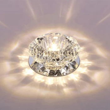 Praėjimo Flush LED lubų šviestuvas kambarį kristalų koridoriaus praėjimo žibintai LED Lubų Šviesos Luces Priekiniai techo Balkonas lempos Veranda, l