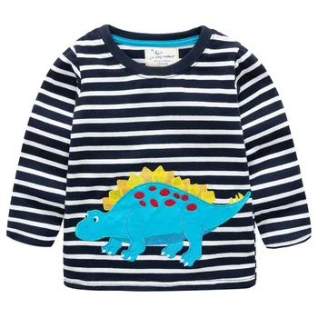 Prekės 2018 ilgomis Rankovėmis Rudenį SpringT marškinėliai kūdikiams, vaikams, Boys mergina marškinėliai dinozaurų Spinosaurus berniukų marškinėliai drabužių