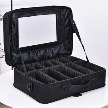Profesionalus makiažas pečių maišą kosmetikos didelis rinkinys saugojimo rankinės su veidrodžiu kelionės grožio nagų box 