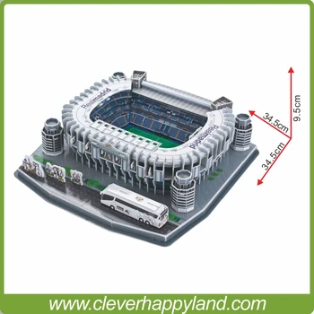 Protingas ir laimingas 3D dėlionę modelis stadionas NE Instrukcijos Bernabeu 