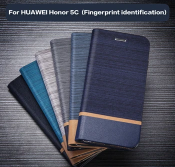 Pu Odos Atveju Huawei Honor 5C Flip Book Case Silikoninis Galinio Dangtelio Huawei Honor 5C Verslo Kortelės Lizdas Atveju