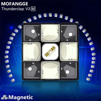QiYi Mofangge Grom V3 M Leiting Magnetinio Magija Greitis Kubo Profesinės Magnetai Kubo Galvosūkį Švietimo Cubos Magico Žaislai