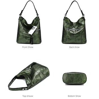 REALER rankinės moterims, natūralios odos dizaineris crossbody pečių krepšiai, ponios aukštos kokybės krepšys su kutai moteris