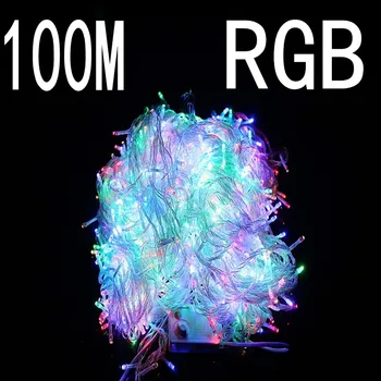 RGB spalvos 100 metrų 800 LED Žiburiai Kalėdų 8 Rūšių Dekoratyviniai Kalėdų, Vestuvių Šalių vidaus / Lauko Naudoti