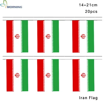 RYTE 20pcs Irano nacionalinės 14*21cm apdailos starta vėliava