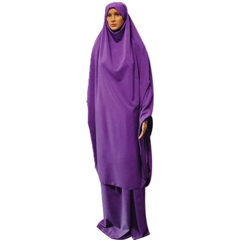 Ramadanas Musulmonų Maldos Hijab Drabužių Abaja 2Pecs Suknelė Islamo Jilbab Kuklus Burqas Khimar Arabų Moterų Apdaras Visiškai Padengti Maxi Kaftan