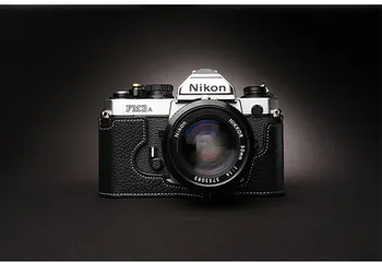 Rankų darbo natūralios Odos Fotoaparato Atveju Pusė atveju, Už Nikon FM3Acamera Padengti Krepšys