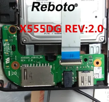 Reboto Originalą ASUS X555 X555DG USB IO GARSO KORTELIŲ SKAITYTUVAS VALDYBOS REV:2.0, Kabelis MB Patikrintas Greitas Laivas
