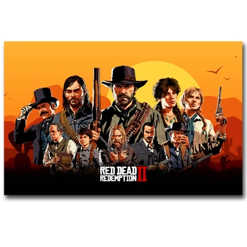 Red Dead Redemption 2 Filmo Plakatai HD Spausdinimo ant Drobės Modernus Kino Meno Cuadros Nuotraukas, Namų Kambarį Apdaila