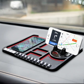 Reguliuojamas Sandėliavimo Lentynos, Automobilių multi-funkcija anti-slydimo padas automobilinis telefono laikiklis, automobilinis navigacijos prietaisų skydelio automobilių saugojimo kilimėlis apdaila