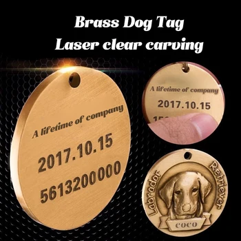 Reljefinis šuo ID kortelės individualų Teddy užrašu, siekiant išvengti prarasti augintiniai žalvario kortelės aukso kailio šunų kovos