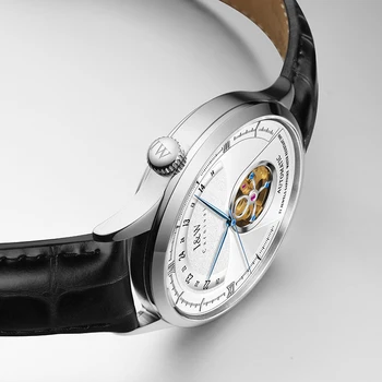 Reloj hombre 2020 Mechaninis laikrodis Vyrams, Automatinis Tourbillon Šveicarija KARNAVALAS MIYOTA Judėjimo Žiūrėti Skeletas Safyras Oda