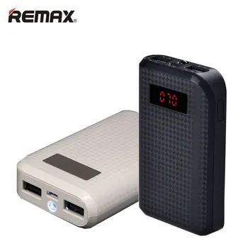 Remax 10000mAh Galia Banko Universaliųjų Mobiliųjų Telefonų, Nešiojamų Įkroviklis Powerbank Dual USB LED 10000mAh Išorės Baterijos Kroviklis