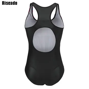 Riseado Sporto vientisi maudymosi kostiumėlį Konkurencingą maudymosi Kostiumėliai Moterims, 2021 Skaitmeninis Spausdinimas Lenktynininkas Atgal Maudymosi Kostiumai Plius Dydis XXXL