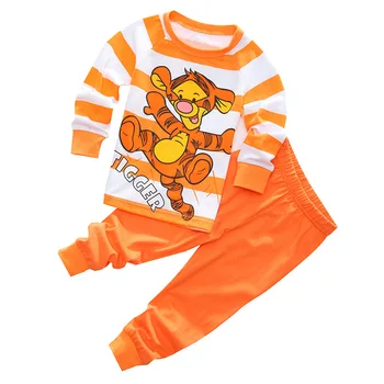 Rudens Baby Girl Vaikams, Vaikiška Mergaitė Pižamos Medvilnės Mickey Minnie Animacinių filmų Sleepwear Pj ' s ilgomis Rankovėmis Pižama Rinkiniai