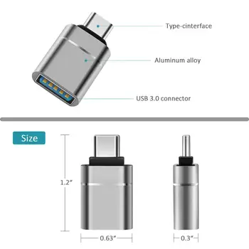 SANGER USB C USB Adapterį, USB OTG C Tipo Male į USB 3.0 Moterų Adapteris, skirtas 