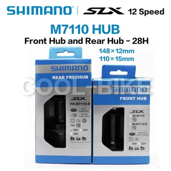 SHIMANO SLX M7110 FH BH M7110 HUB 12s 28H 32H Center Lock 142x12mm 100x15mm 148x12mm 110x15mm MICRO SPLINE Hub E-THRU Ašies Dviratį