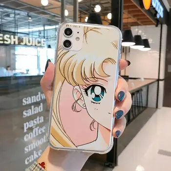 Sailor Moon Mielas Kawaii Usagi Tsukino Neo-Karalienė Telefono dėklas skirtas iPhone 11 12 5 6 S C SE Plus